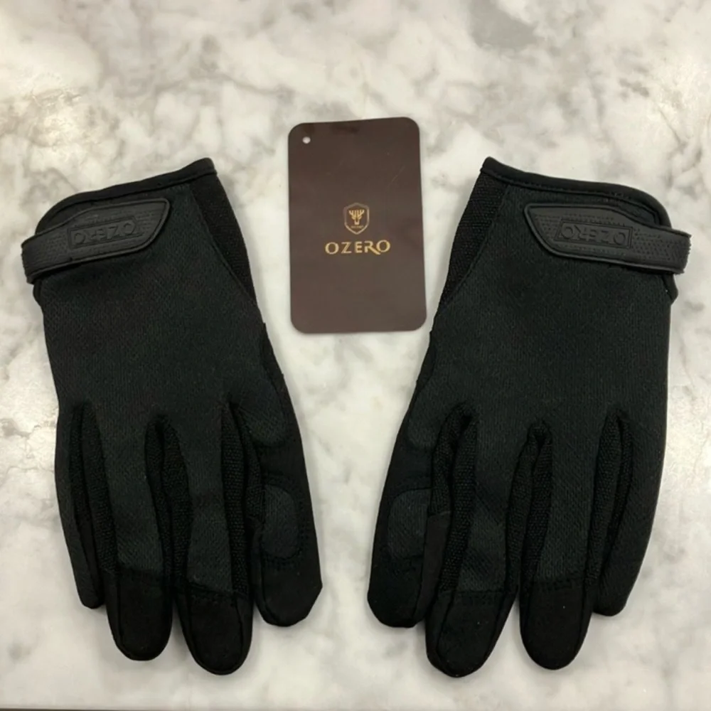 NWOT Black utility gloves by Ozero grippy Velcro closure. Work glove pair